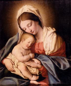 Giovanni Battista Salvi Da Sassoferrato : Salvi Giovanni Battista Madonna And Child
